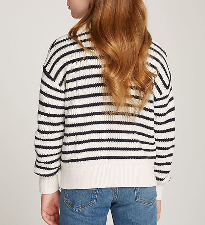 Tommy Hilfiger Blouse - Knitted - Essential Stripe - Ancient Whi