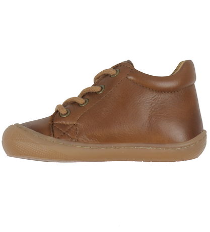 Pom Pom Fyrstu skórnir - First Sport Lace - Dark Camel