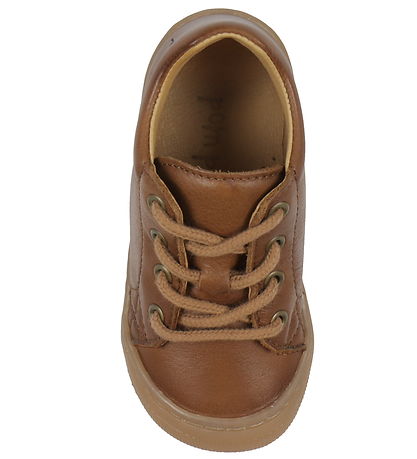 Pom Pom Fyrstu skórnir - First Sport Lace - Dark Camel