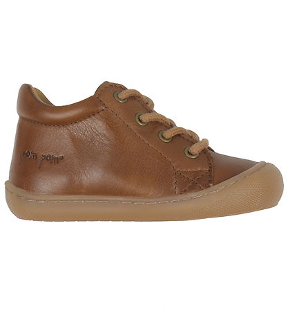 Pom Pom Fyrstu skórnir - First Sport Lace - Dark Camel