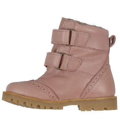 Pom Pom Winter Boots - Broque Velcro Boot Tex - Old Rose