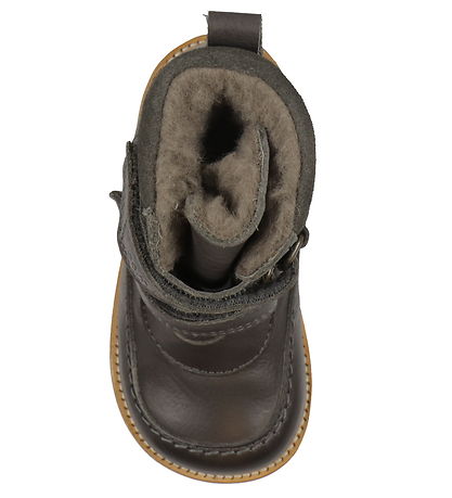 Pom Pom Vinterkängor - Rubsula Velcro Tex - Asfalt