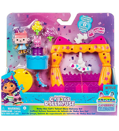 Gabby's Dollhouse Set - 8 Parts - Baby Box CAT's Talent Show Bal