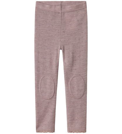 Name It Leggings - Wool - Noos - NmfWang - Purple Dove w. Pointe
