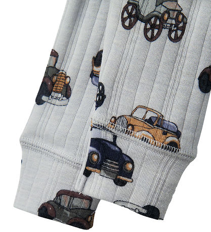 Name It Leggings - Wool - Noos - NbmWang - Gray Dawn w. Cars
