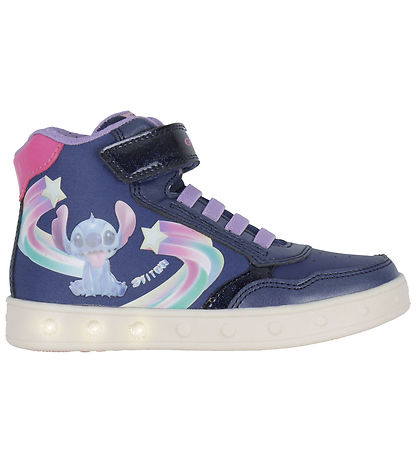 Geox Boots w. Light - J Skylin - Disney - Stitch - Navy/Fuchsia
