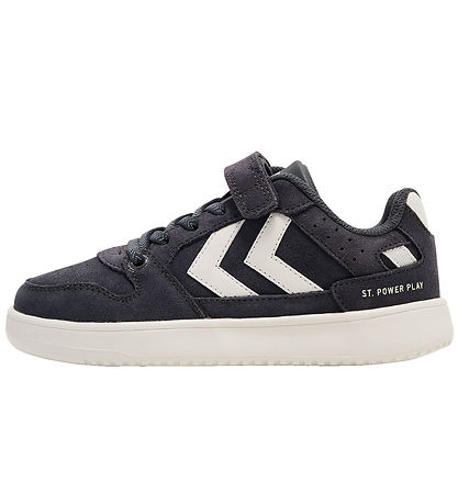 Hummel Schuhe - ST. Power Play Suede Jr - Weiß/Schwarz/Obsidian