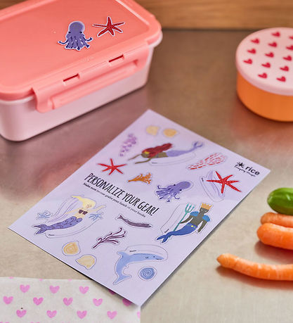 Rice Límmiðar Til Nestisbox - 18 Stk. - Fjólublátt/Mermaid