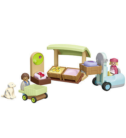 Playmobil Junior - Biologische marktkraam en vorkheftruck - 7169