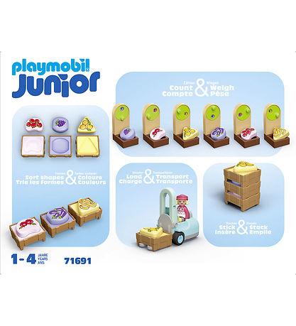Playmobil Junior - Biologische marktkraam en vorkheftruck - 7169