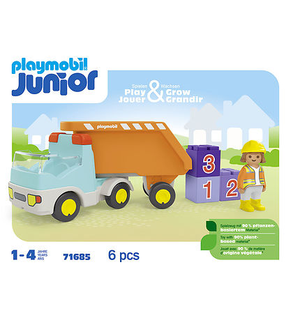 Playmobil Junior - Sorp Truck - 71685 - 6 Partar