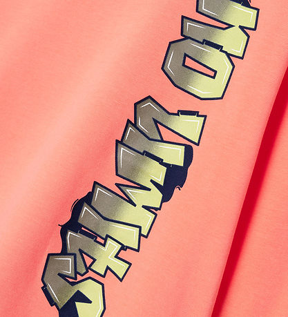 Name It Bluse - NmmNoel - Fusion Coral m. Graffiti