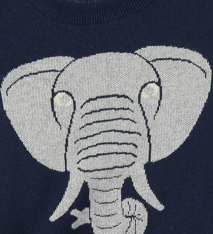 DYR-Cph Blouse - Dyractic Cotton Sweater - Dk Navy Elephant