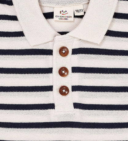 Copenhagen Colors Polo - Navy/Cream Stripe