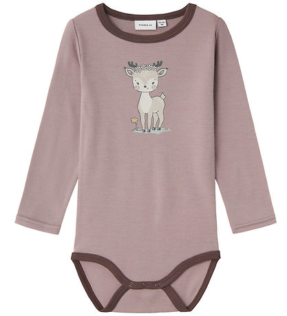 Name It Bodysuit L/æ - Wool - NmfWillit - Purple Dove