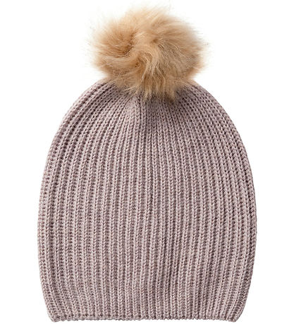 Name It Beanie - Wool - Knitted - NkfWhoma - Purple Dove