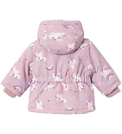Name It Vadderad jacka - NbdMaxi - Mauve Shadows/Unicorn