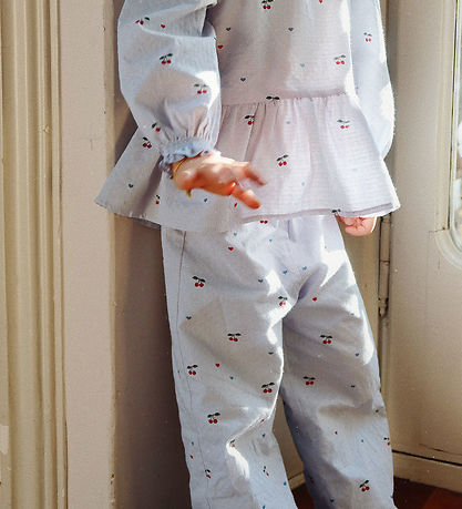 Konges Sløjd Trousers - Evia - Cherry Blue Coeur