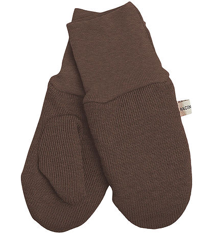 Racing Kids Mittens - Wool/Cotton - Chestnut