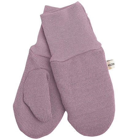 Racing Kids Mittens - Wool/Cotton - Elderberry