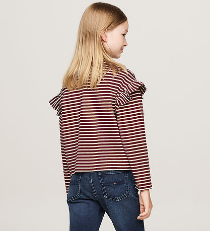 Tommy Hilfiger Bluse - Stripe - Deep Rouge Stripe