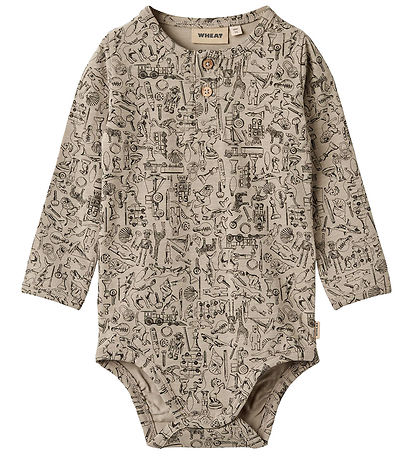 Wheat Bodysuit L/s - Benny - Treasure Hunt