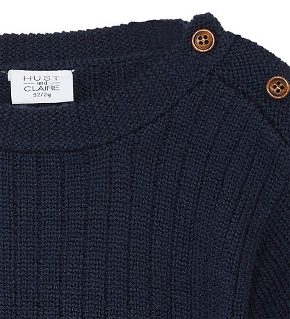 Hust and Claire Blouse - Knitted - Wool - Arrow - More Navy