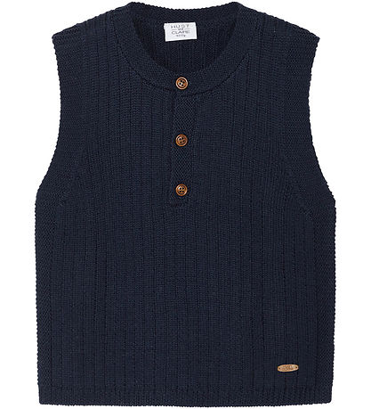 Hust and Claire Waistcoat - Knitted - Wool - Edi - More Navy