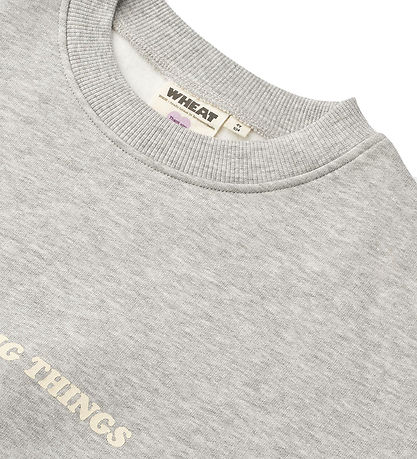 Wheat Sweatshirt - Hello - Grey Melange