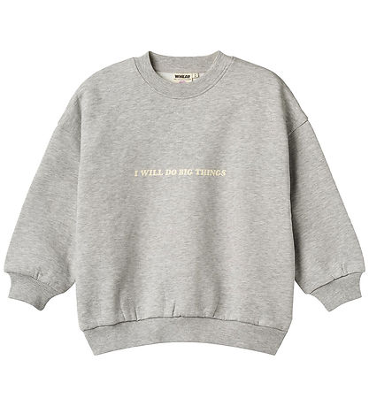 Wheat Sweatshirt - Hello - Grey Melange