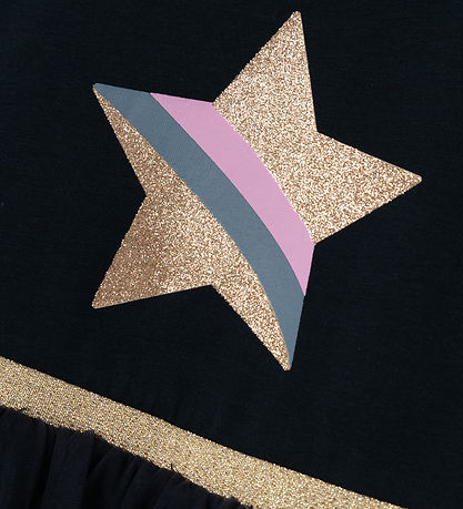 Name It Kleid - NmfNastar - Dark Sapphire m. Glitzer