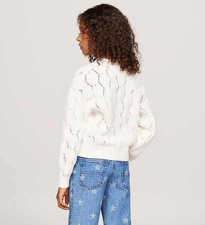 Tommy Hilfiger Bluse - Strick - Chenille - Ivory Petal