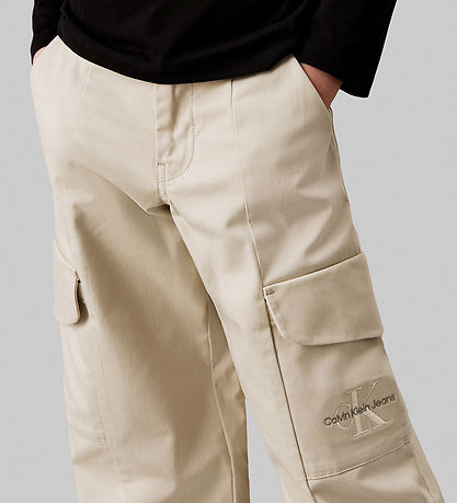 Calvin Klein Byxor - Clean Utility Cargo - Pelican