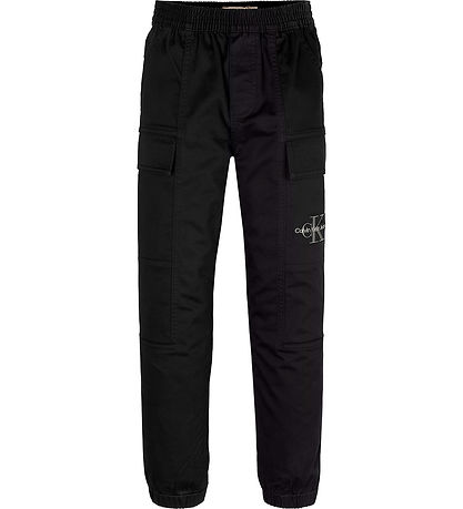 Calvin Klein Byxor - Essential Vävd last - Svart