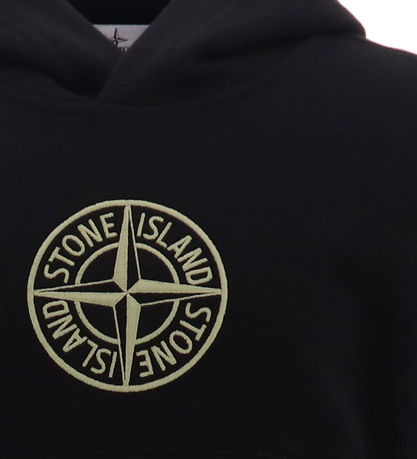 Stone Island Kapuzenpullover - Schwarz m. Matt Armygrün