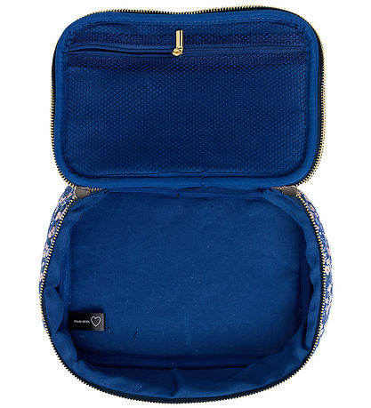 Fan Palm Toiletry Bag - Large - Quilted - Blue Blossom