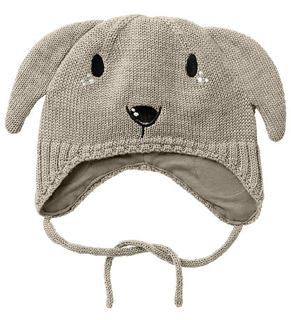 Name It Beanie - Wool - Knitted - NbnWruni - Pure Cashmere/Melan