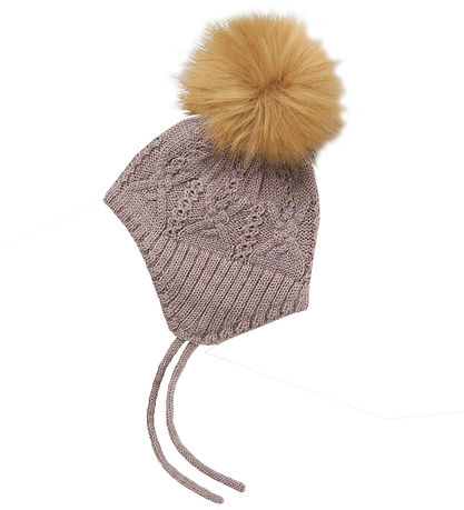 Name It Beanie - Wool - Knitted - NbfWrilla - Purple Dove