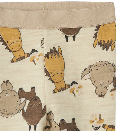 Name It Leggings - ull/Bómull - NbnWup - Peyote Melange/AOP