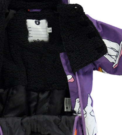 Småfolk Vinteroverall - Purple Heart m. Isbjörnar