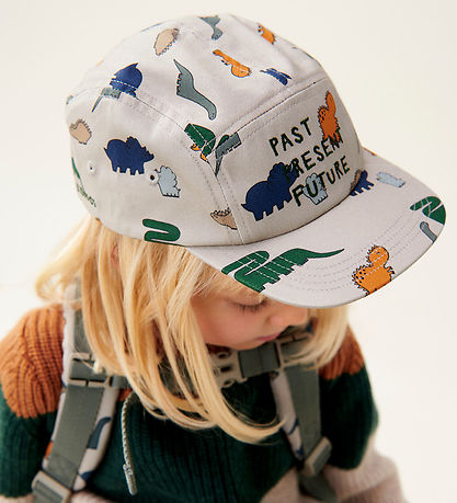 Liewood Cap - Rory Printed Cap - Dinosaurs/Mist