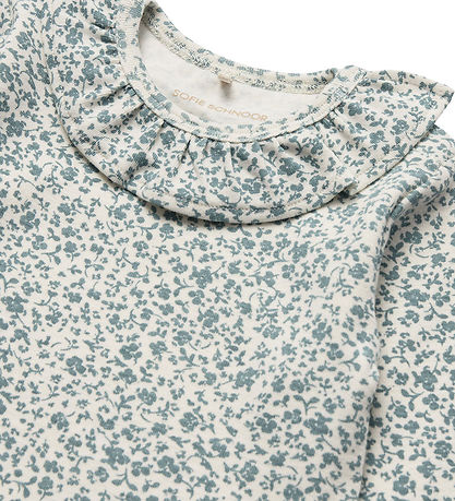 Sofie Schnoor Bodysuit L/æ - Blue Dawn w. Flowers