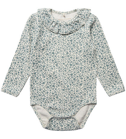 Sofie Schnoor Bodysuit L/æ - Blue Dawn w. Flowers