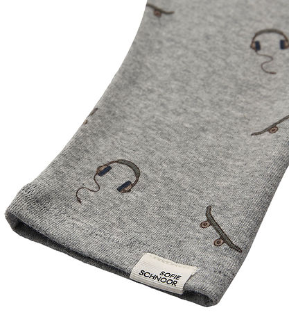 Sofie Schnoor Byxor - Grey Melange m. Tryck