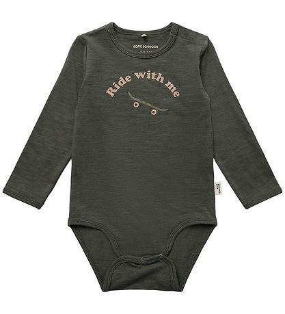 Sofie Schnoor Bodysuit L/æ - Forest Green w. Print