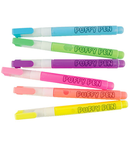 Ooly Tussit - 6 kpl - Magic Puffy Pens - Neon