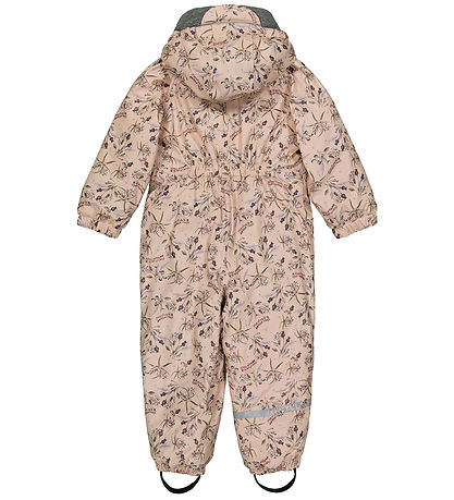Mikk-Line Vinteroverall - PU - Återvunnet - Doeskin m. Blommor