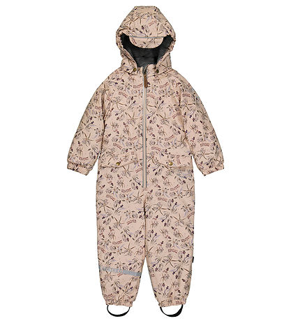 Mikk-Line Vinteroverall - PU - Återvunnet - Doeskin m. Blommor
