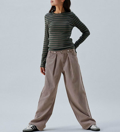LMTD Byxor - Twill - NlfNicolizza - Chocolate Chip