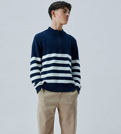 LMTD Blússa - Prjónað - NlmNurjo - Dark Sapphire M. Rendur